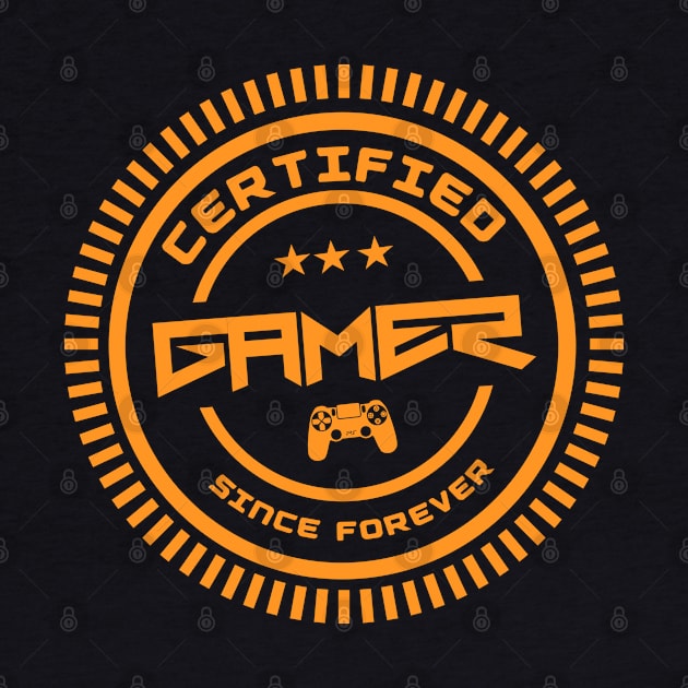 Certified Gamer Achievement Badge LOGO by Naumovski